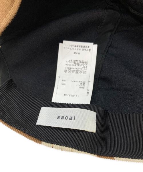 sacai（サカイ）sacai (サカイ) PENDLETON (ペンドルトン) ネイティブ柄キャップ ブラウン×レッドの古着・服飾アイテム