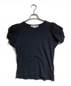 COMME des GARCONS COMME des GARCONSコムデギャルソン コムデギャルソン）の古着「フリルスリーブカットソー」｜ブラック