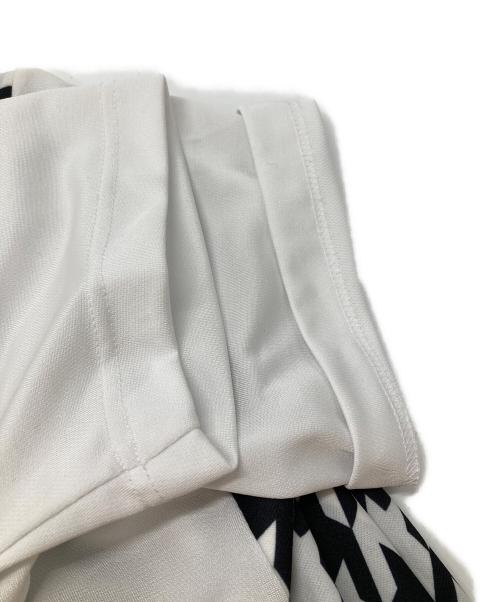 COMME des GARCONS HOMME PLUS（コムデギャルソンオムプリュス）COMME des GARCONS HOMME PLUS (コムデギャルソンオムプリュス) ハウンドトゥース切替ロングTシャツ ホワイト×ブラック サイズ:Ｓの古着・服飾アイテム