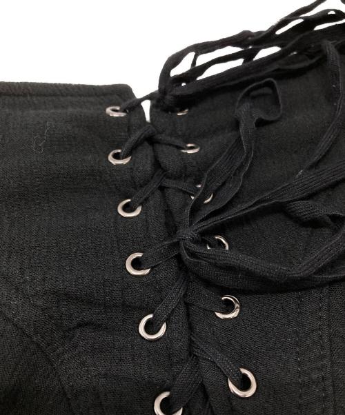 ALICE AUAA（アリスアウアア）ALICE AUAA (アリスアウアア) レースアップパンツ ブラック サイズ:3の古着・服飾アイテム