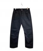 JIL SANDERジルサンダー）の古着「コットンリネン立体裁断パンツ」｜ブラック