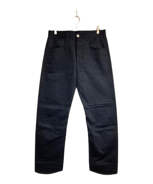 JIL SANDER（ジルサンダー）JIL SANDER (ジルサンダー) コットンリネン立体裁断パンツ ブラック サイズ:46の古着・服飾アイテム