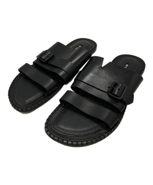 ANN DEMEULEMEESTER（アンドゥムルメステール）ANN DEMEULEMEESTER (アンドゥムルメステール) ストラップサンダル ブラック サイズ:41･1/2の古着・服飾アイテム