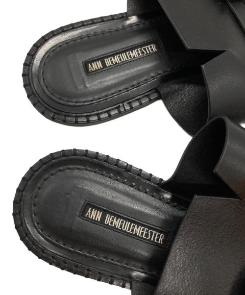 ANN DEMEULEMEESTER（アンドゥムルメステール）ANN DEMEULEMEESTER (アンドゥムルメステール) ストラップサンダル ブラック サイズ:41･1/2の古着・服飾アイテム