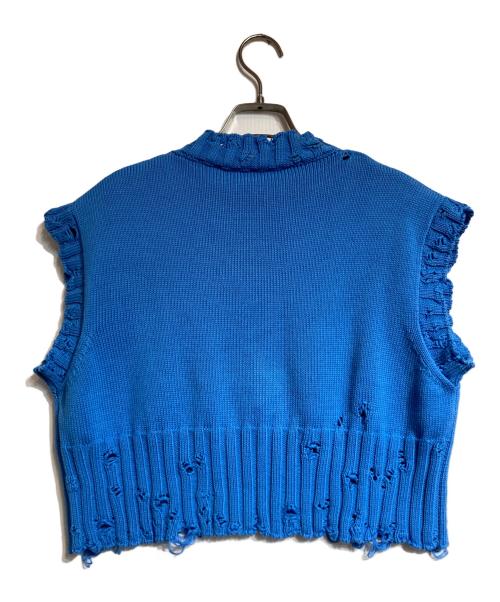 MARNI（マルニ）MARNI (マルニ) ディストレスニットベスト ブルー サイズ:38の古着・服飾アイテム
