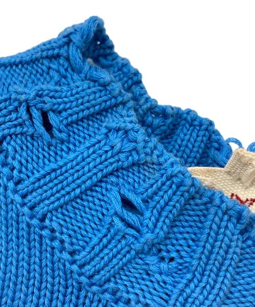 MARNI（マルニ）MARNI (マルニ) ディストレスニットベスト ブルー サイズ:38の古着・服飾アイテム