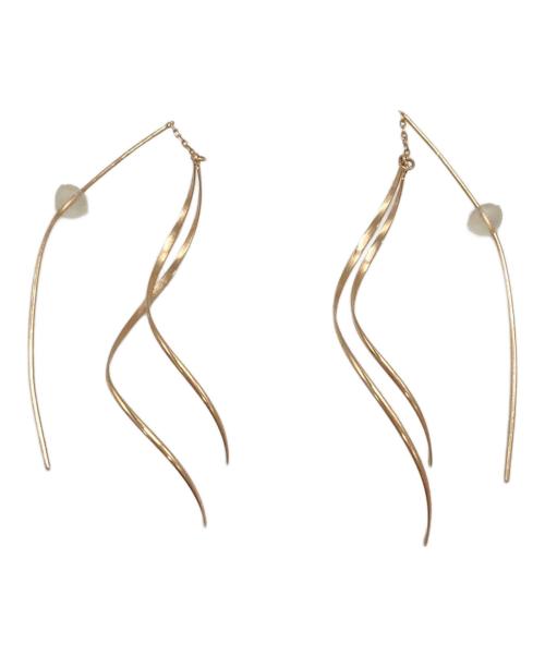 VENDOME AOYAMA（ヴァンドーム アオヤマ）VENDOME AOYAMA (ヴァンドーム アオヤマ) ゴールド カーブチェーンピアス ゴールドの古着・服飾アイテム