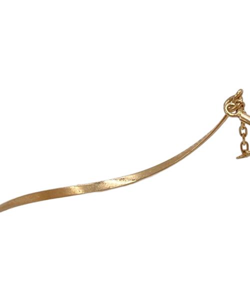 VENDOME AOYAMA（ヴァンドーム アオヤマ）VENDOME AOYAMA (ヴァンドーム アオヤマ) ゴールド カーブチェーンピアス ゴールドの古着・服飾アイテム