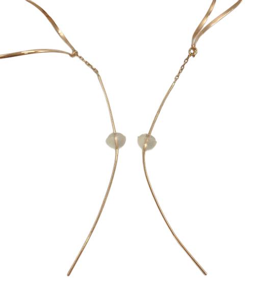 VENDOME AOYAMA（ヴァンドーム アオヤマ）VENDOME AOYAMA (ヴァンドーム アオヤマ) ゴールド カーブチェーンピアス ゴールドの古着・服飾アイテム