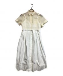 sacai（サカイ）の古着「ドッキングシャツワンピース」｜ホワイト