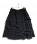 COMME des GARCONS COMME des GARCONS（コムデギャルソン コムデギャルソン）の古着「ポリエステルカットオフフリルスカート」｜ブラック