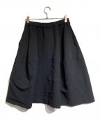 COMME des GARCONS COMME des GARCONSコムデギャルソン コムデギャルソン）の古着「ポリ縮ツギハギバルーンスカート」｜ブラック