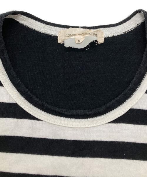 COMME des GARCONS（コムデギャルソン）COMME des GARCONS (コムデギャルソン) ノースリーブカットソー ブラック×ホワイト サイズ:Mの古着・服飾アイテム
