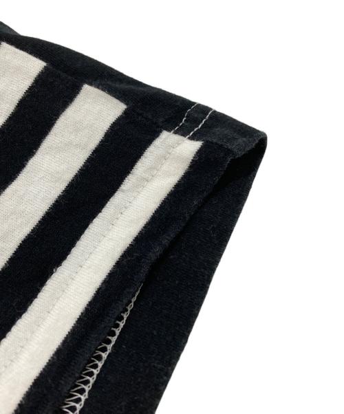 COMME des GARCONS（コムデギャルソン）COMME des GARCONS (コムデギャルソン) ノースリーブカットソー ブラック×ホワイト サイズ:Mの古着・服飾アイテム