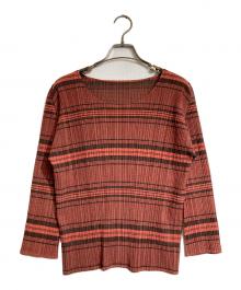 PLEATS PLEASE（プリーツプリーズ）の古着「総柄プリーツカットソー」｜ブラウン