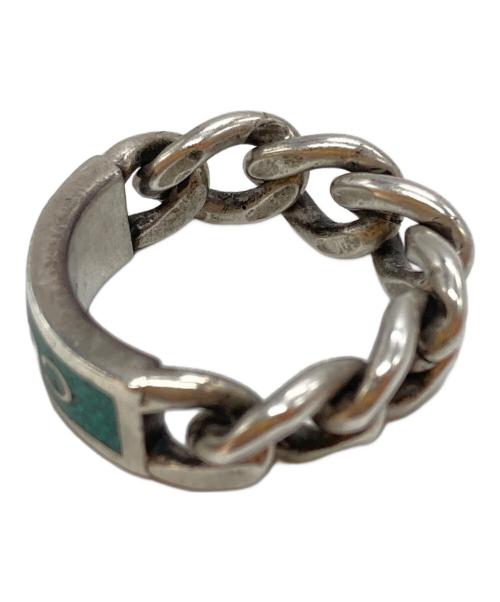 GUCCI（グッチ）GUCCI (グッチ) チェーン×プレートリング シルバー サイズ:なしの古着・服飾アイテム