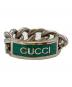 GUCCI（グッチ）の古着「チェーン×プレートリング」｜シルバー
