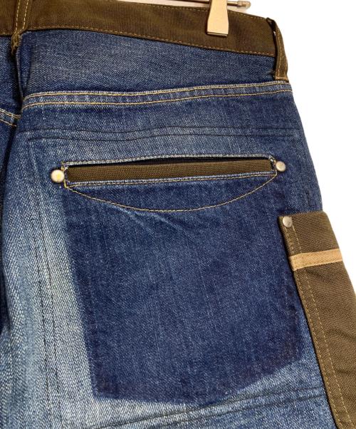 COMME des GARCONS JUNYA WATANABE MAN（コム デ ギャルソン ジュンヤ ワタナベ マン）COMME des GARCONS JUNYA WATANABE MAN (コム デ ギャルソン ジュンヤ ワタナベ マン) パッチ切替ダブルニーデニム インディゴ サイズ:Sの古着・服飾アイテム