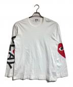 PLAY COMME des GARCONSプレイコムデギャルソン）の古着「プリントロングカットソー」｜ホワイト