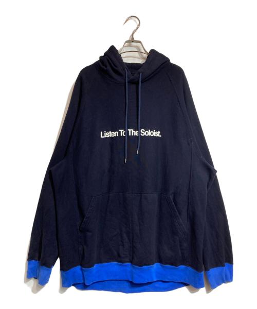 TAKAHIROMIYASHITA TheSoloIst.（タカヒロミヤシタ ザソロイスト）TAKAHIROMIYASHITA TheSoloIst. (タカヒロミヤシタ ザソロイスト) oversized bicolor hoodie ネイビー サイズ:46の古着・服飾アイテム
