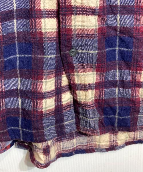 TAKAHIROMIYASHITA TheSoloIst.（タカヒロミヤシタ ザソロイスト）TAKAHIROMIYASHITA TheSoloIst. (タカヒロミヤシタ ザソロイスト) 再構築フードネルシャツ レッド サイズ:FREEの古着・服飾アイテム