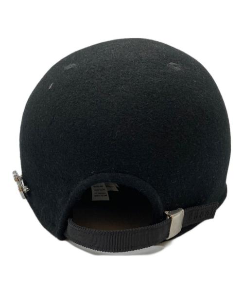 sacai（サカイ）sacai (サカイ) モーディング 成形 ウール キャップ ブラックの古着・服飾アイテム