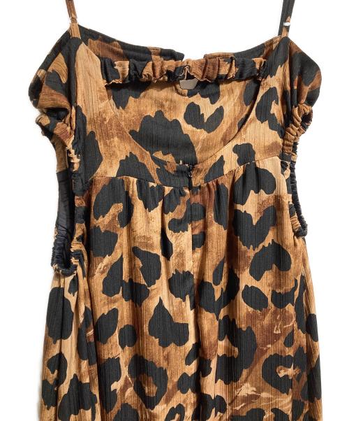 MAISON SPECIAL（メゾンスペシャル）MAISON SPECIAL (メゾンスペシャル) レオパードキャミワンピースポリエステルノースリーブワンピース ブラウン サイズ:Freeの古着・服飾アイテム