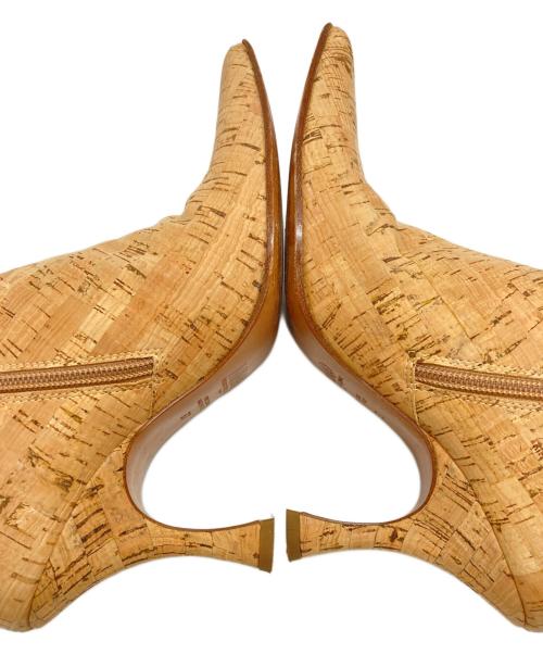 MM6 Maison Margiela（エムエムシックスメゾンマルジェラ）MM6 Maison Margiela (エムエムシックスメゾンマルジェラ) コルクショートブーツ ベージュ サイズ:37の古着・服飾アイテム