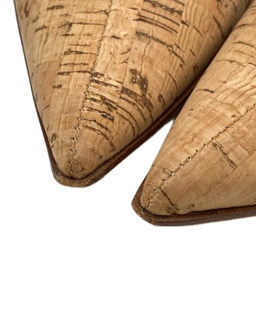 MM6 Maison Margiela（エムエムシックスメゾンマルジェラ）MM6 Maison Margiela (エムエムシックスメゾンマルジェラ) コルクショートブーツ ベージュ サイズ:37の古着・服飾アイテム