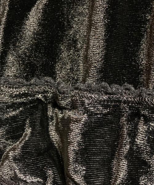 JUNYA WATANABE COMME des GARCONS MAN PINK（ジュンヤワタナベ コムデギャルソンマン ピンク）JUNYA WATANABE COMME des GARCONS MAN PINK (ジュンヤワタナベ コムデギャルソンマン ピンク) ベロア切替レースフリルスカート ブラック サイズ:Sの古着・服飾アイテム