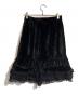 JUNYA WATANABE COMME des GARCONS MAN PINK (ジュンヤワタナベ コムデギャルソンマン ピンク) ベロア切替レースフリルスカート ブラック サイズ:S：15000円