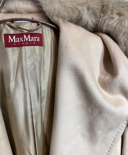 Max Mara Studio（マックスマーラ ストゥディオ）Max Mara Studio (マックスマーラ ストゥディオ) ウールガウンコート ベージュ サイズ:42の古着・服飾アイテム