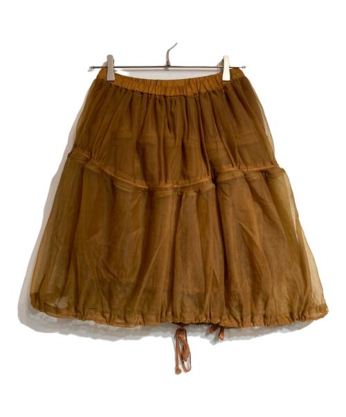 COMME des GARCONS（コムデギャルソン）COMME des GARCONS (コムデギャルソン) チュールバルーンスカート ブラウン サイズ:Ｍの古着・服飾アイテム