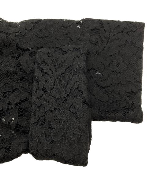 N°21 numero ventuno（ヌメロヴェントゥーノ）N°21 NUMERO VENTUNO (ヌメロヴェントゥーノ) 総柄 レース ワンピース ブラック サイズ:36の古着・服飾アイテム