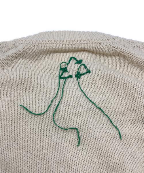 doublet（ダブレット）doublet (ダブレット) RECYCLE WOOL CABLE CARDIGAN/リサイクルウールケーブルカーディガン ベージュ サイズ:Lの古着・服飾アイテム