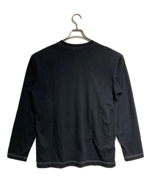 COMME des GARCONS HOMME（コムデギャルソン オム）COMME des GARCONS HOMME (コムデギャルソン オム) ラメステッチパッチワークL/S Tee/Metallic-thread stitched patchwork ブラック サイズ:ｰの古着・服飾アイテム