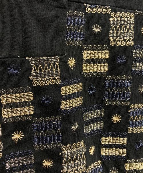 COMME des GARCONS HOMME（コムデギャルソン オム）COMME des GARCONS HOMME (コムデギャルソン オム) ラメステッチパッチワークL/S Tee/Metallic-thread stitched patchwork ブラック サイズ:ｰの古着・服飾アイテム