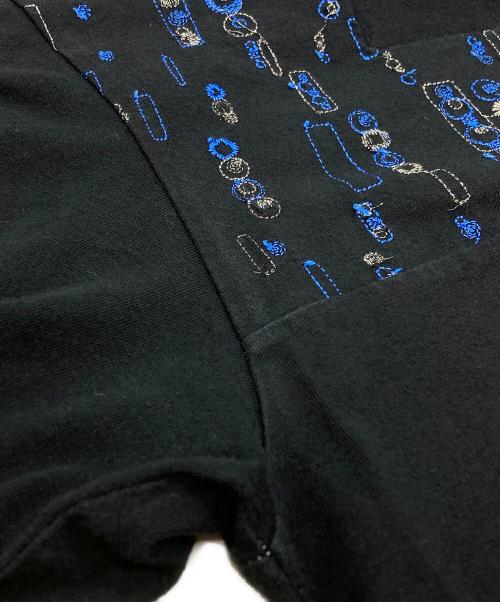 COMME des GARCONS HOMME（コムデギャルソン オム）COMME des GARCONS HOMME (コムデギャルソン オム) ラメステッチパッチワークL/S Tee/Metallic-thread stitched patchwork ブラック サイズ:ｰの古着・服飾アイテム