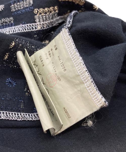 COMME des GARCONS HOMME（コムデギャルソン オム）COMME des GARCONS HOMME (コムデギャルソン オム) ラメステッチパッチワークL/S Tee/Metallic-thread stitched patchwork ブラック サイズ:ｰの古着・服飾アイテム