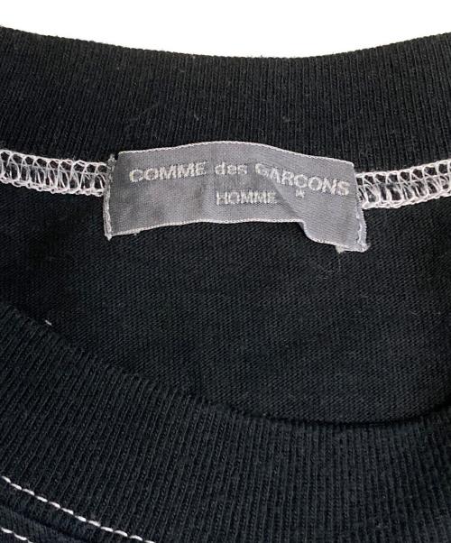 COMME des GARCONS HOMME（コムデギャルソン オム）COMME des GARCONS HOMME (コムデギャルソン オム) ラメステッチパッチワークL/S Tee/Metallic-thread stitched patchwork ブラック サイズ:ｰの古着・服飾アイテム