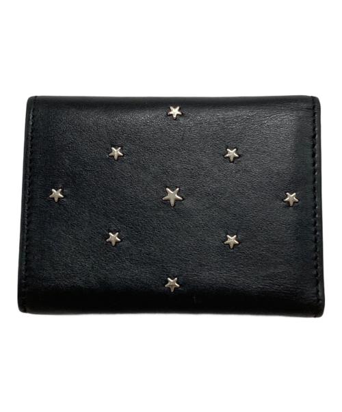 JIMMY CHOO（ジミーチュウ）JIMMY CHOO (ジミーチュウ) スタースタッズ3つ折り財布 ブラックの古着・服飾アイテム