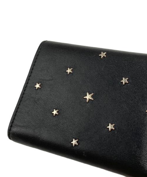 JIMMY CHOO（ジミーチュウ）JIMMY CHOO (ジミーチュウ) スタースタッズ3つ折り財布 ブラックの古着・服飾アイテム