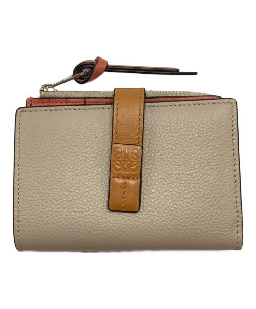 LOEWE（ロエベ）LOEWE (ロエベ) アナグラムコンパクトジップウォレット ベージュの古着・服飾アイテム