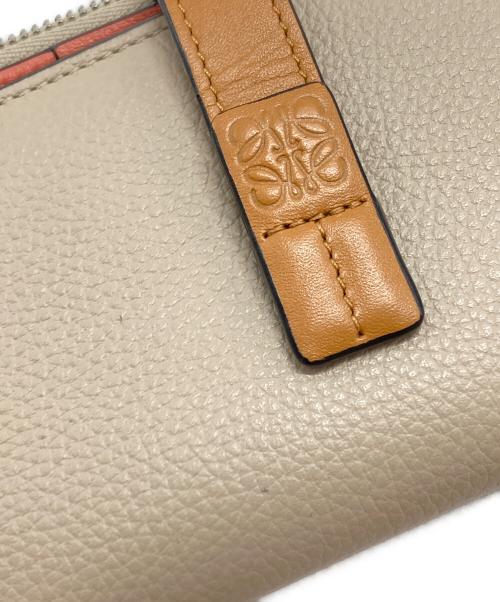 LOEWE（ロエベ）LOEWE (ロエベ) アナグラムコンパクトジップウォレット ベージュの古着・服飾アイテム