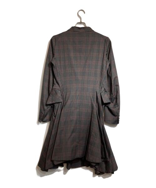 NEMETH（ネメス）NEMETH (ネメス) チェックワンピースコート レッド×グレー サイズ:Mの古着・服飾アイテム