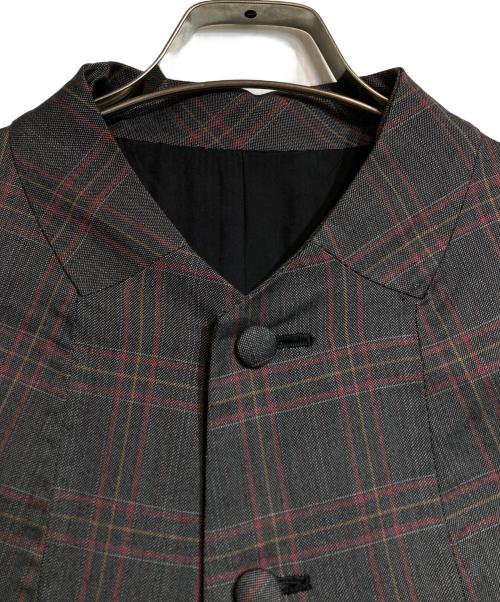 NEMETH（ネメス）NEMETH (ネメス) チェックワンピースコート レッド×グレー サイズ:Mの古着・服飾アイテム