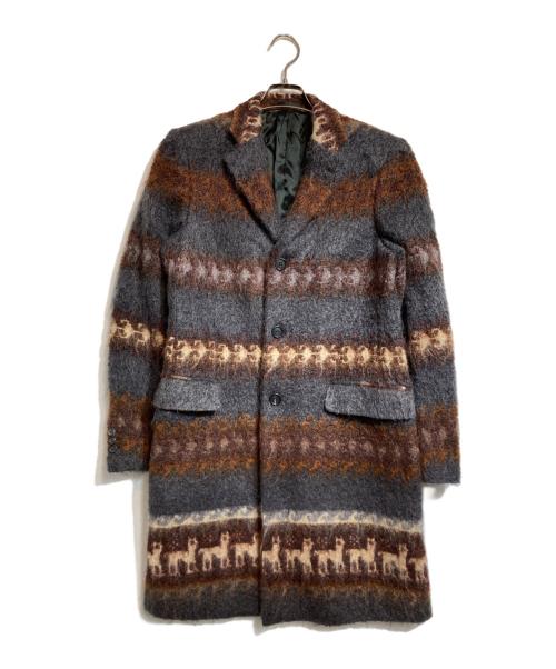 MIU MIU（ミュウミュウ）MIU MIU (ミュウミュウ) モヘヤウールブレンドコート ブラウン サイズ:44の古着・服飾アイテム