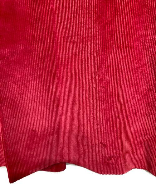 COMME des GARCONS HOMME PLUS（コムデギャルソンオムプリュス）COMME des GARCONS HOMME PLUS (コムデギャルソンオムプリュス) コーデュロイロングジャケット レッド サイズ:Sの古着・服飾アイテム