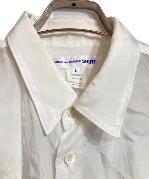 COMME des GARCONS SHIRT（コムデギャルソンシャツ）COMME des GARCONS SHIRT (コムデギャルソンシャツ) キュプラS/Sシャツ ホワイト サイズ:Lの古着・服飾アイテム