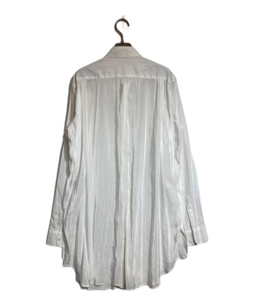 ANN DEMEULEMEESTER（アンドゥムルメステール）ANN DEMEULEMEESTER (アンドゥムルメステール) オーバーサイズシースルーシャツ ホワイト サイズ:Ｓの古着・服飾アイテム